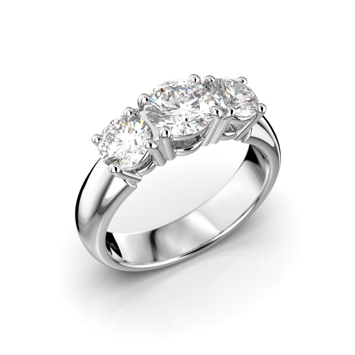 Festive Trilogy Soft timanttisormus, platina 445-150PP-PT