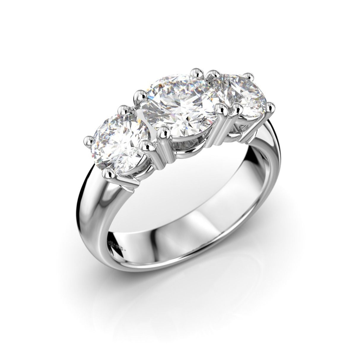 Festive Trilogy Soft timanttisormus, platina 445-200PP-PT