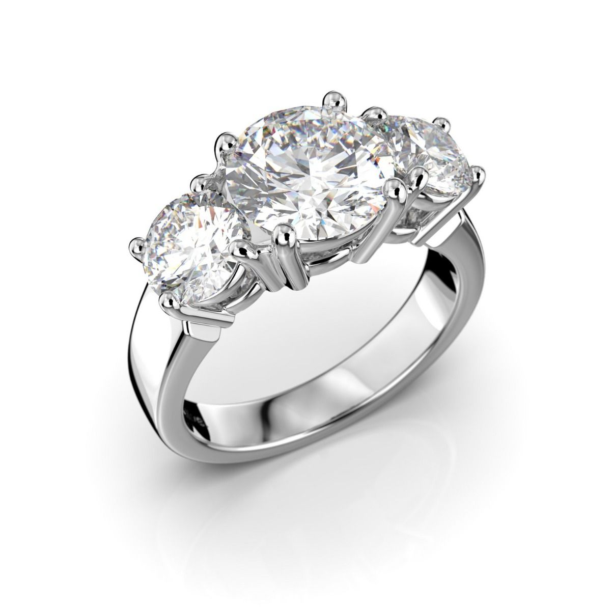 Festive Trilogy Trend timanttisormus, valkokulta 445-340FL-VK