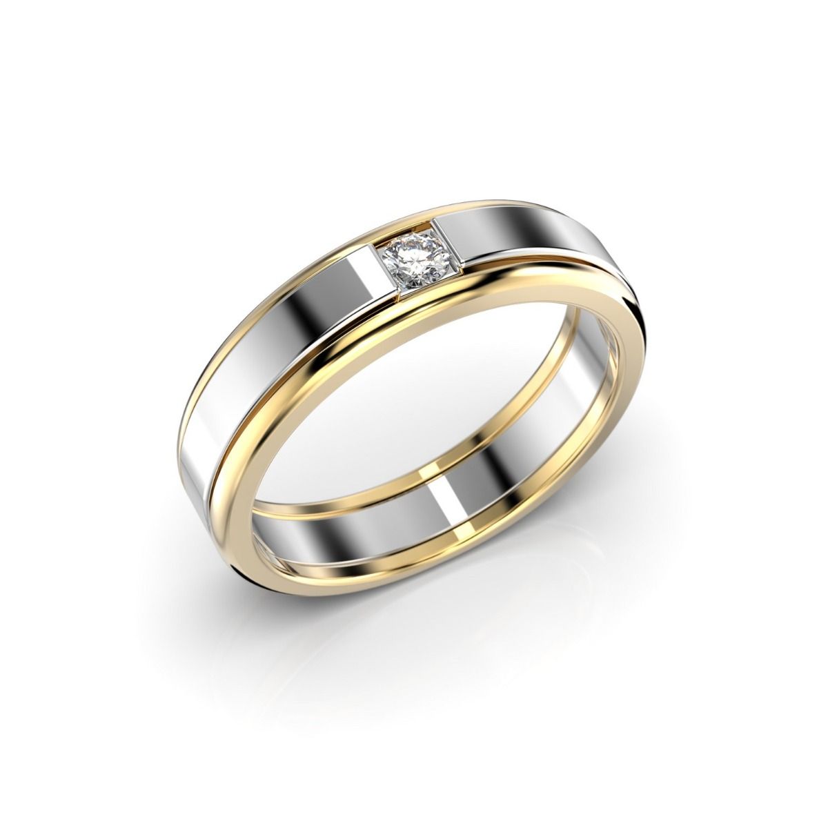 Festive Michael timanttisormus, kelta- ja valkokulta 462-009-KV