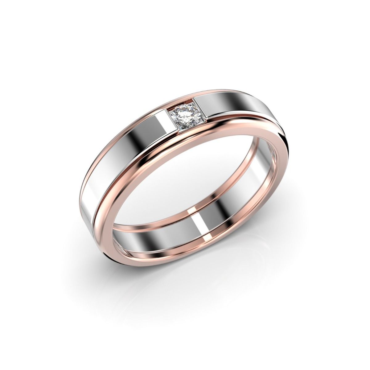 Festive Michael timanttisormus, puna- ja valkokulta 462-009-PV