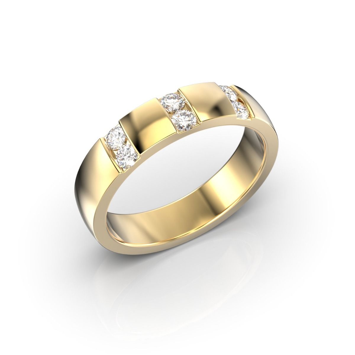 Festive Rodney timanttisormus, keltakulta 465-030-KK