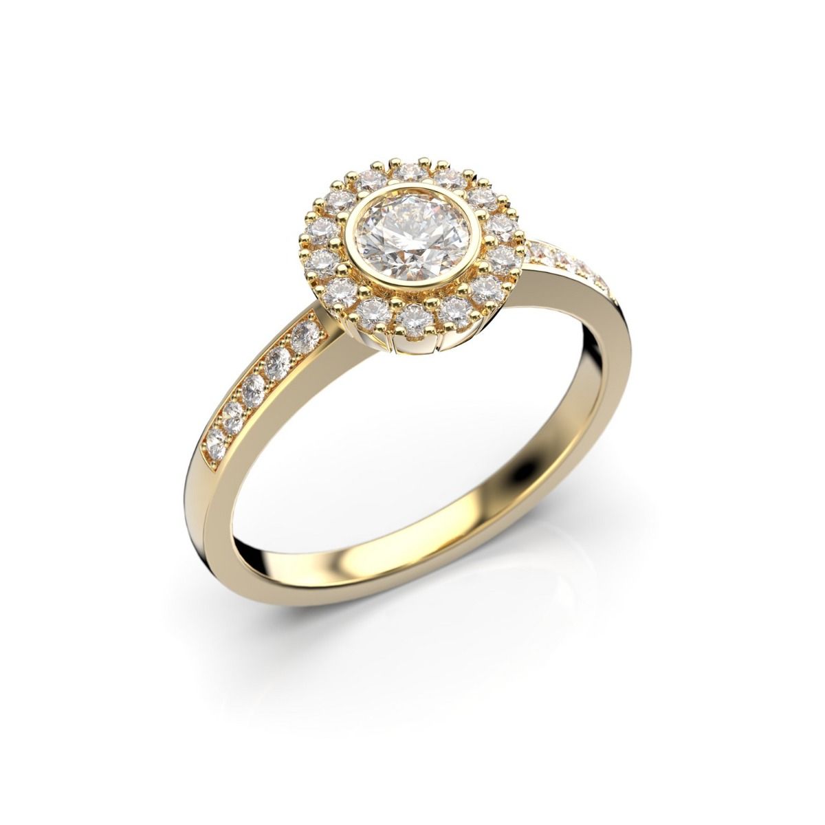 Festive Amelie timanttisormus, keltakulta 495-050-KK