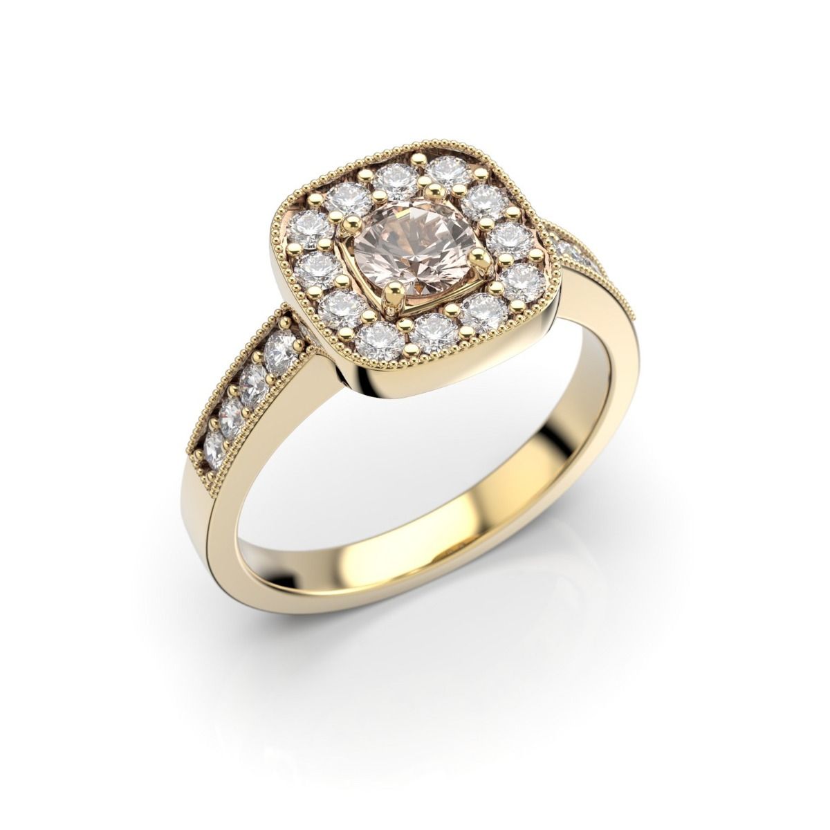 Festive Jane Morganiitti timanttisormus, keltakulta 504-070M-KK