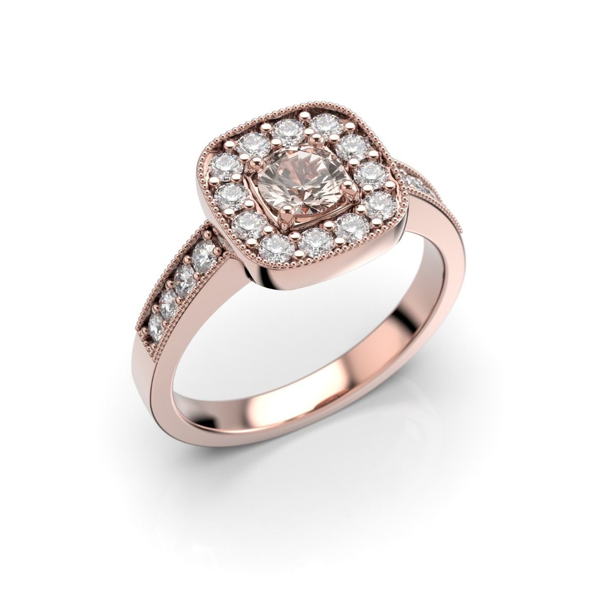 Festive Jane Morganiitti timanttisormus, punakulta 504-070M-PK