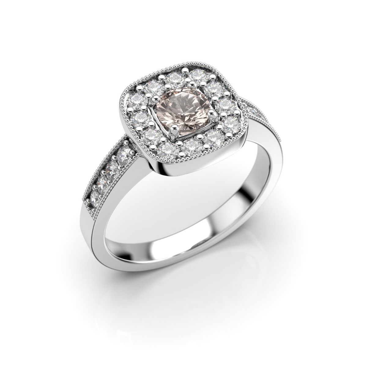 Festive Jane Morganiitti timanttisormus, platina 504-070M-PT