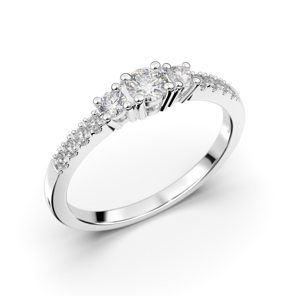 Festive Aurora timanttisormus, platina 505-033-PT