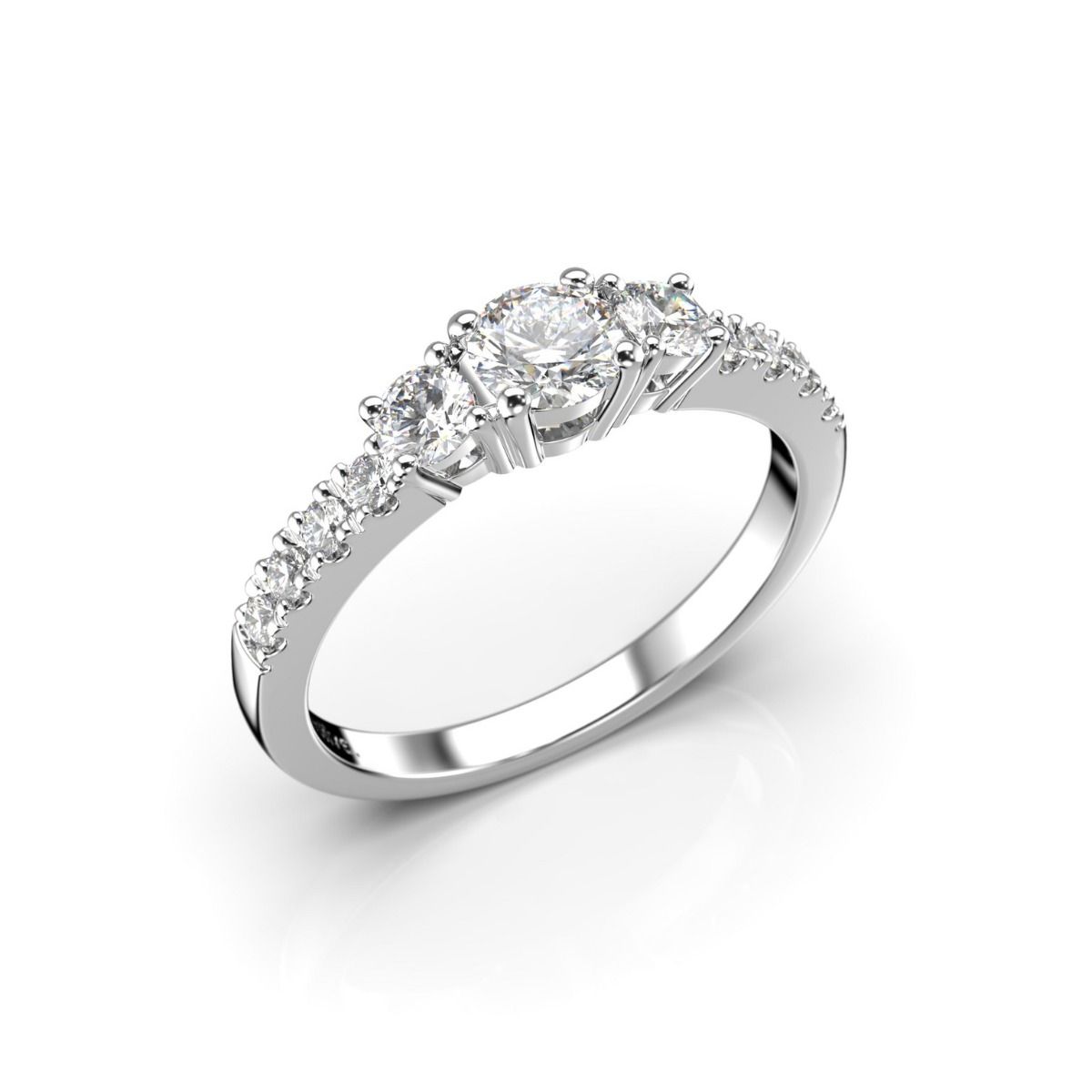 Festive Aurora timanttisormus, platina 506-066-PT