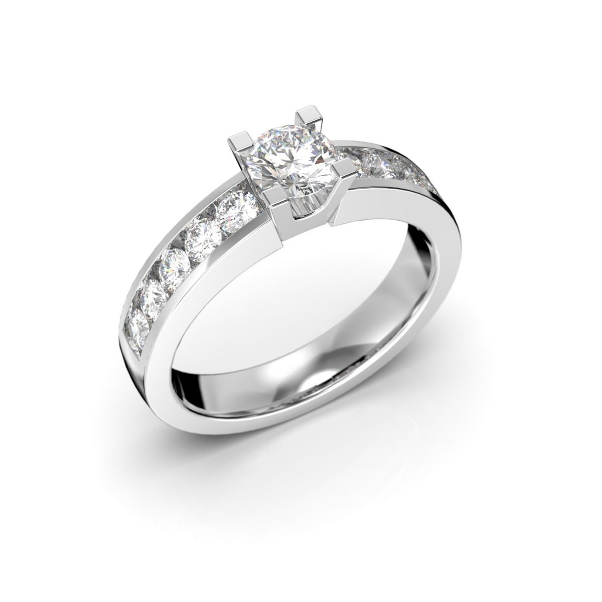 Festive Wanjatar Round timanttisormus, valkokulta 508-090-VK