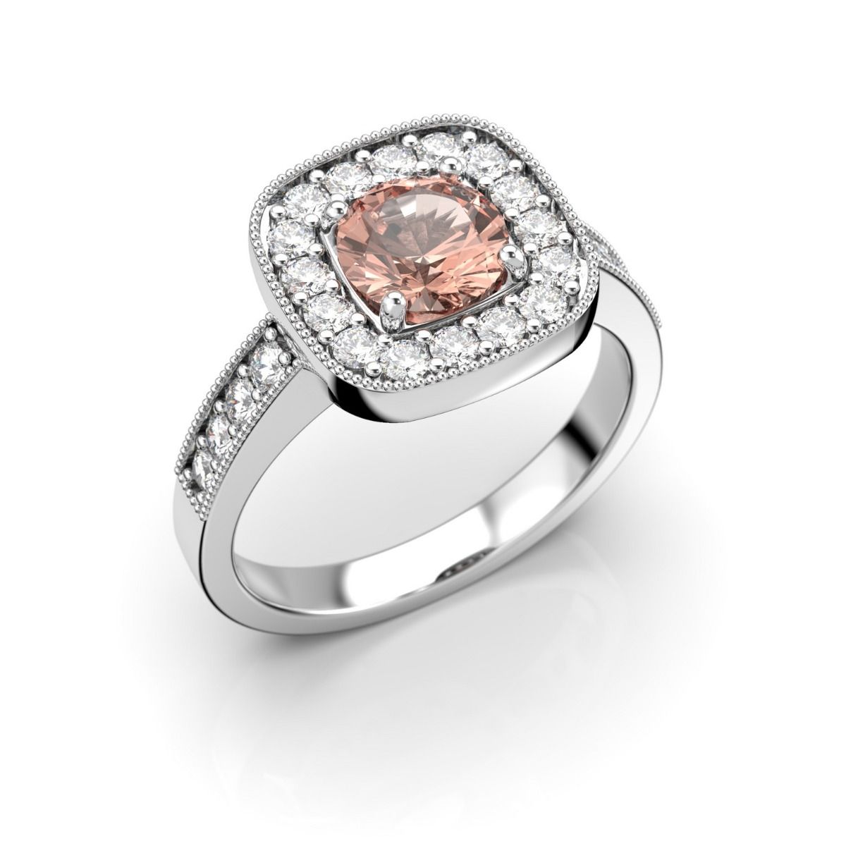 Festive Carolina Granaatti timanttisormus, platina 514-126G-PT