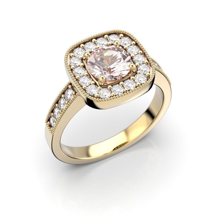 Festive Carolina sormus, keltakulta / morganiitti 514-126M-KK