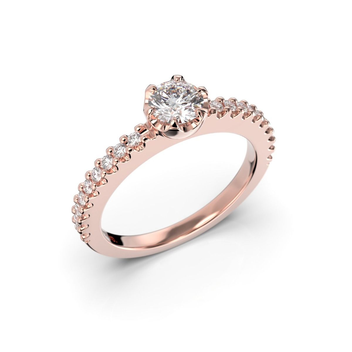 Festive Juliette timanttisormus,punakulta 517-058-PK