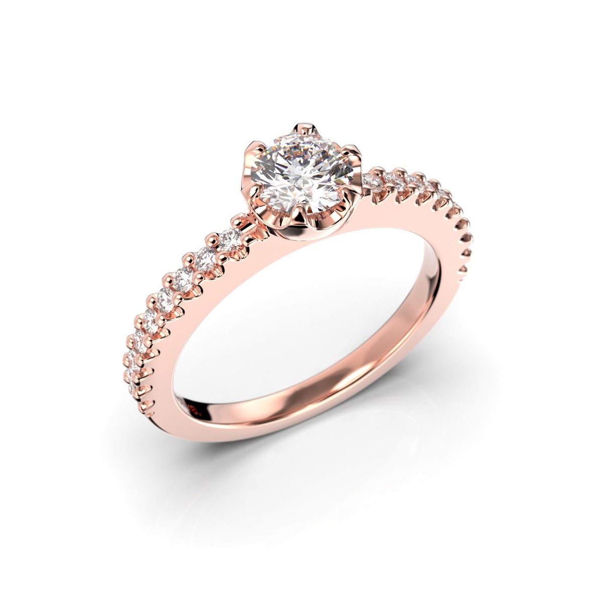 Festive Juliette timanttisormus,punakulta 517-068-PK