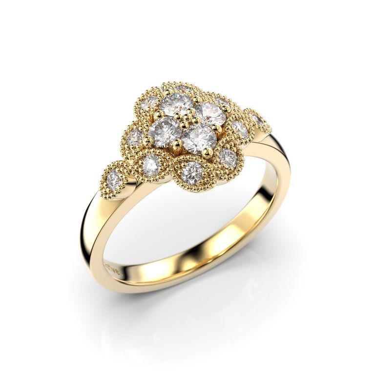 Festive Lotus Diamant Ring 14-524-045-KK-HSI1