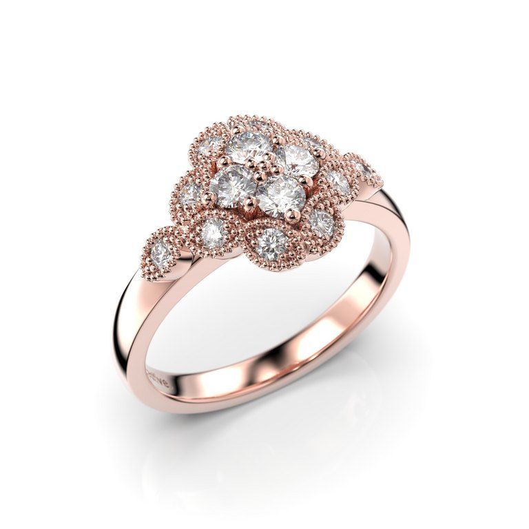 Festive Lotus Diamant Ring 14-524-045-PK-HSI1