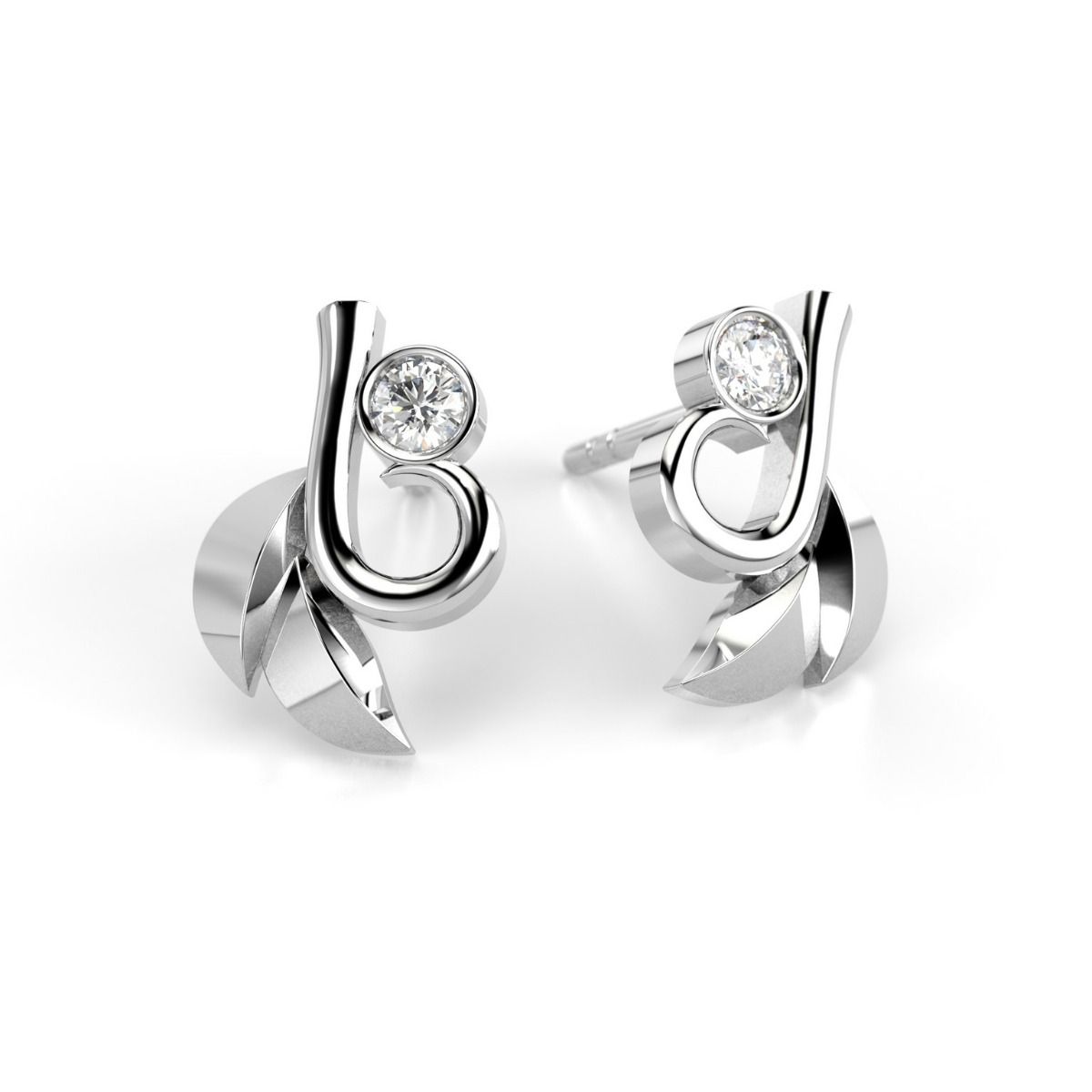 Festive Garden timanttikorvakorut, platina 545-006K-PT