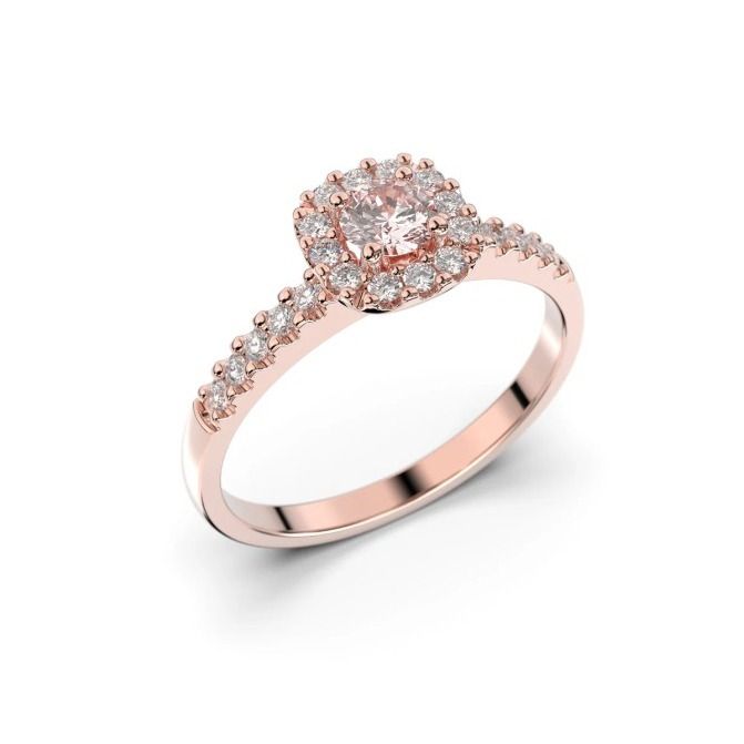 Festive Janette Morganiitti timanttisormus, punakulta 556-040M-PK