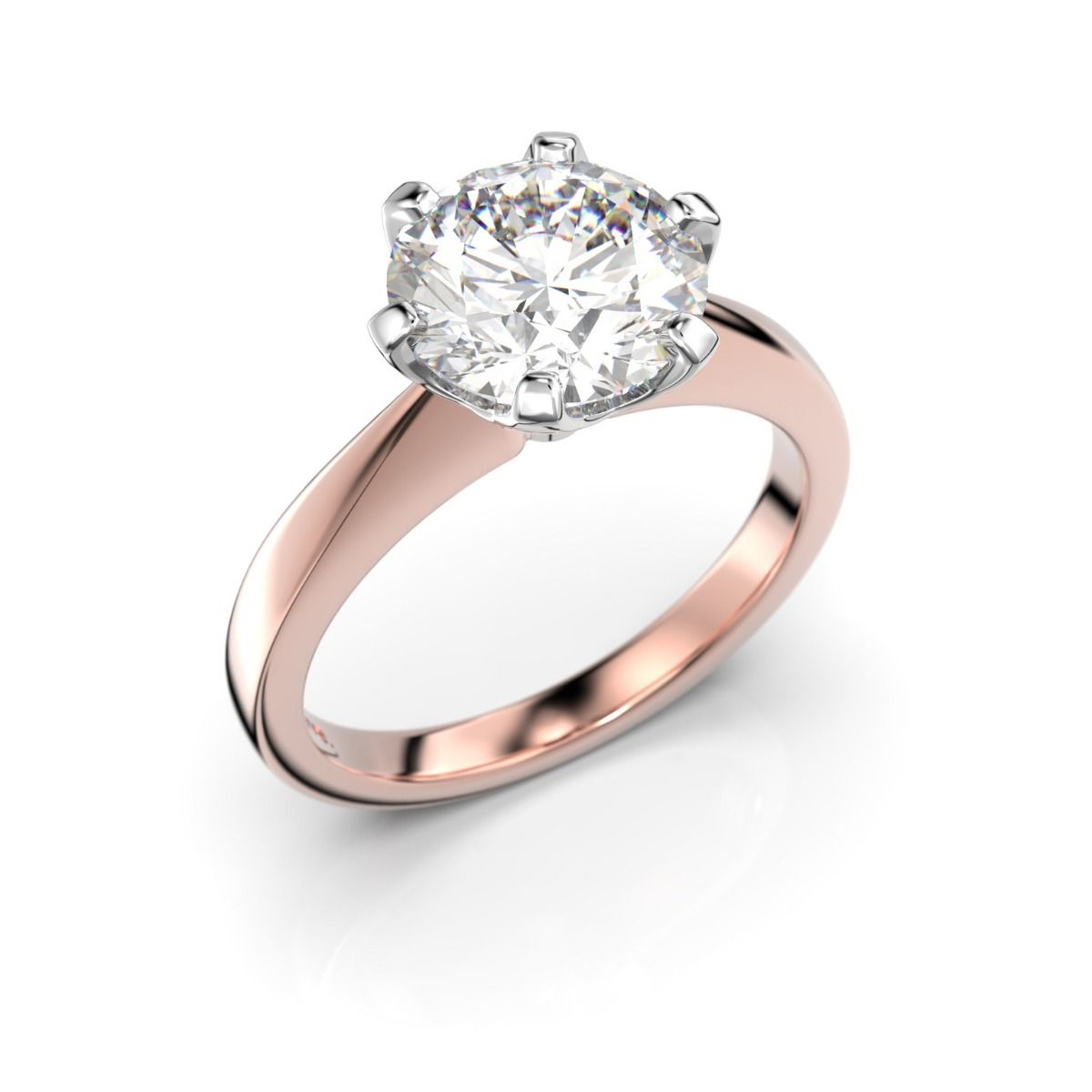 Festive Vivian timanttisormus, puna- ja valkokulta 557-200-PV