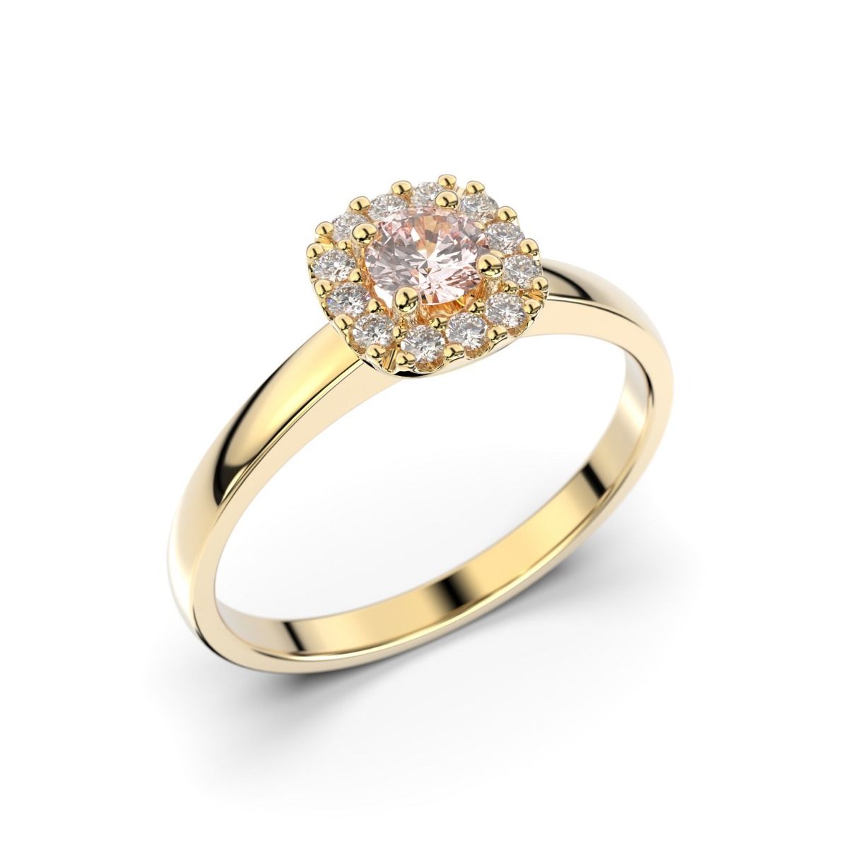 Festive Janette Morganiitti timanttisormus, keltakulta 567-030M-KK