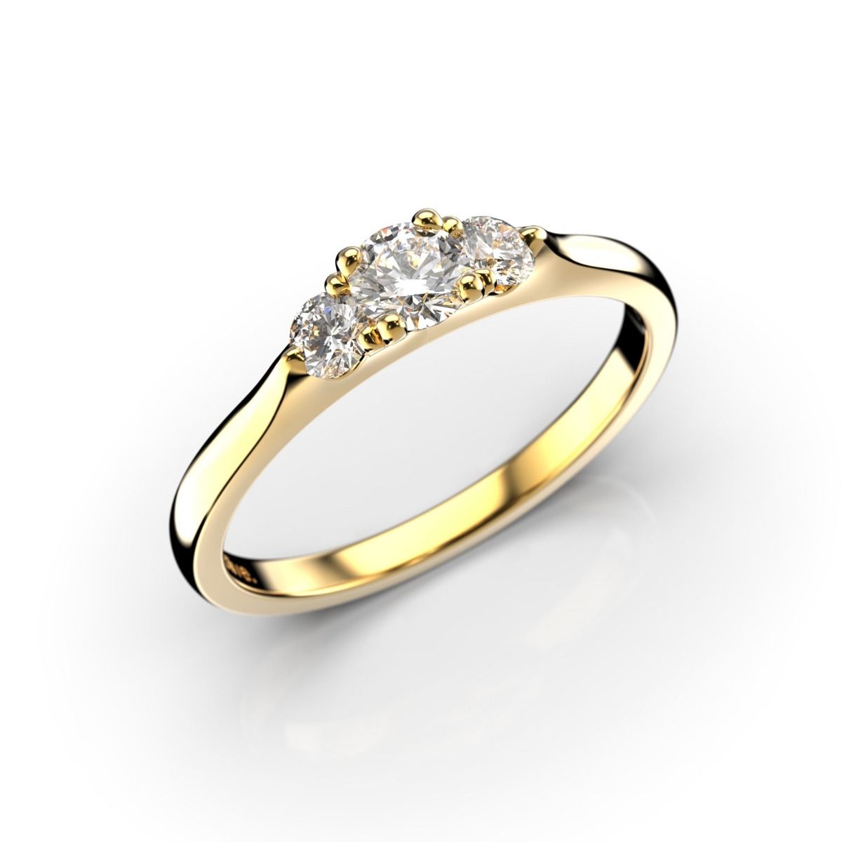 Festive Megan timanttisormus, keltakulta 571-034-KK