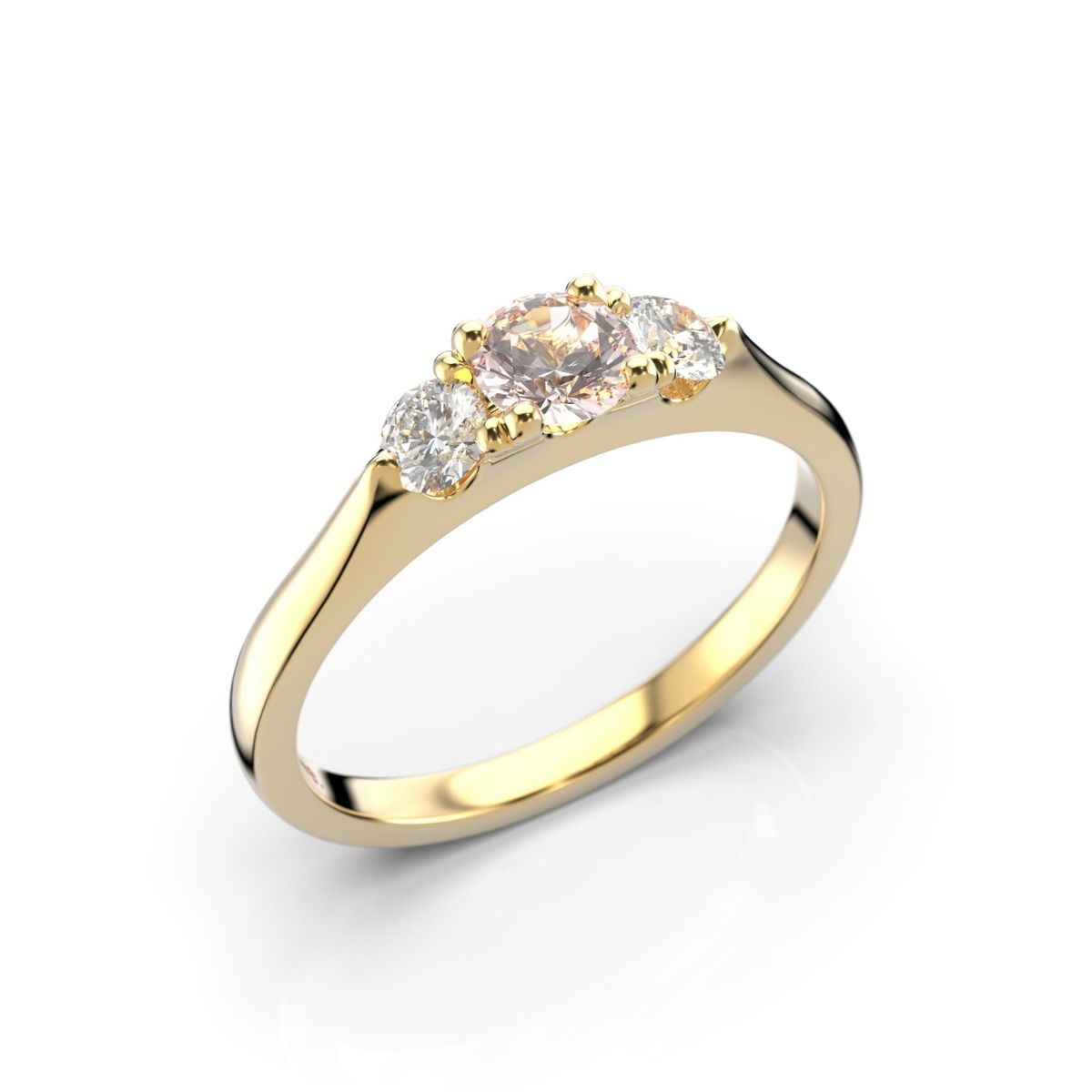 Festive Megan Morganiitti timanttisormus, keltakulta 572-050M-KK
