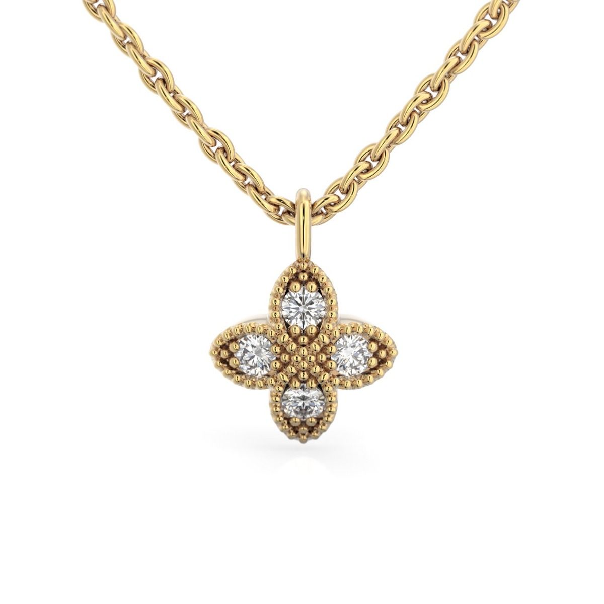 Festive Lotus timanttiriipus, keltakulta 590-012R-KK