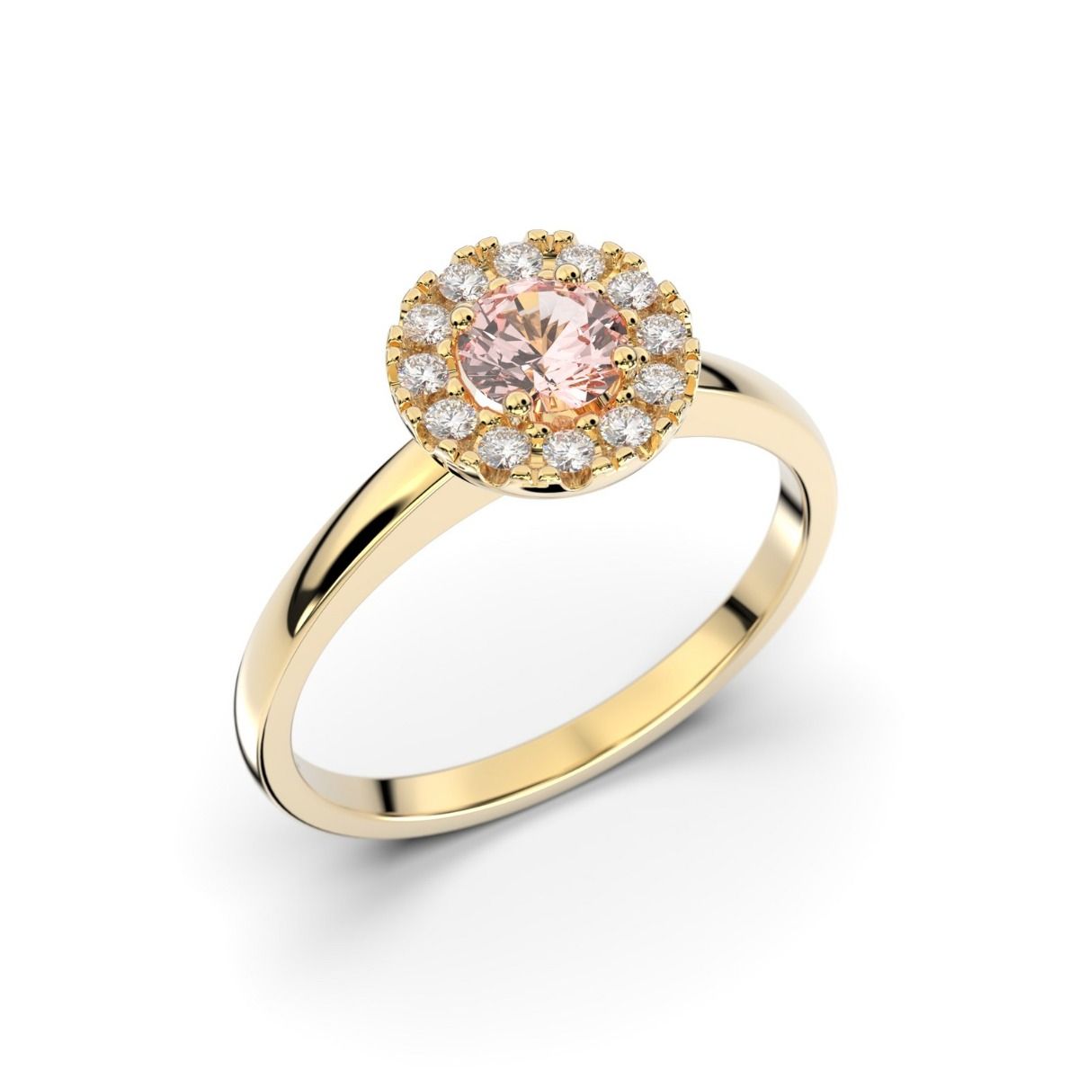 Festive Isabella Morganiitti timanttisormus, keltakulta 594-042M-KK