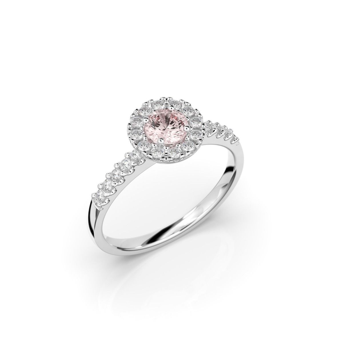 Festive Isabella Morganiitti timanttisormus, valkokulta 595-052M-VK