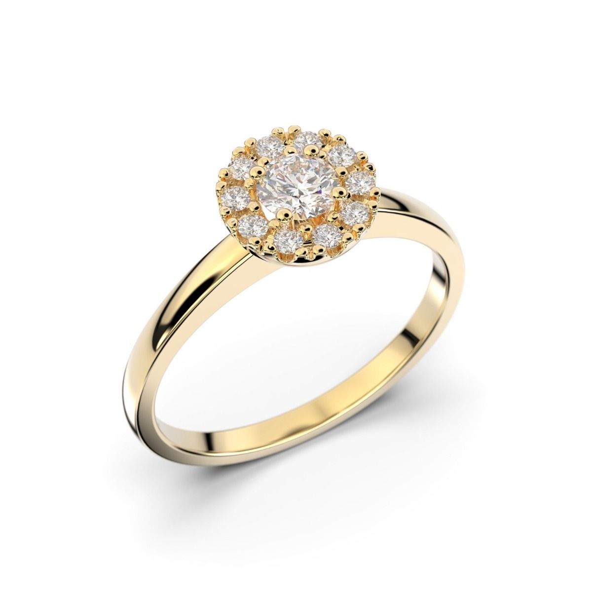 Festive Annabella timanttisormus, keltakulta 598-028-KK