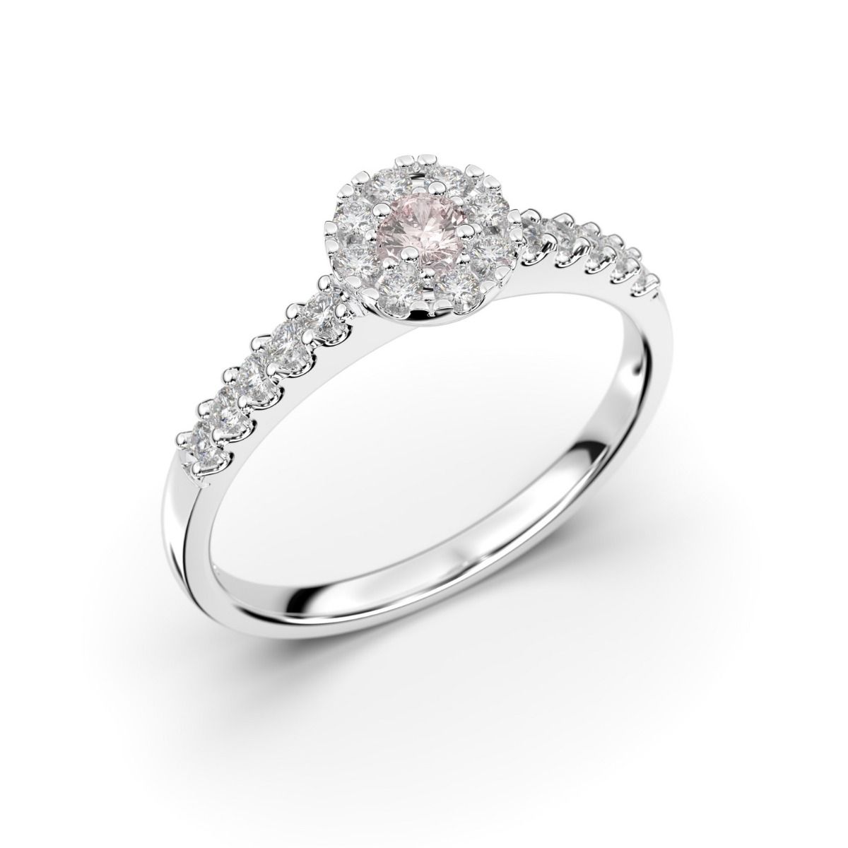 Festive Bella Morganiitti timanttisormus, platina 607-025M-PT