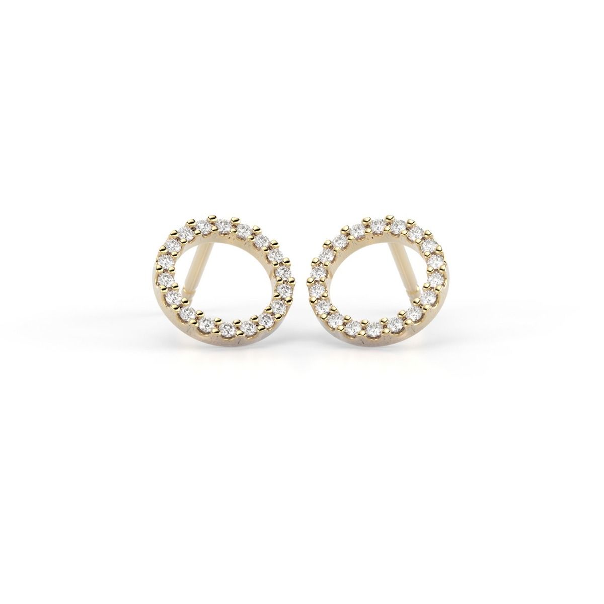 Festive Saturnus timanttikorvakorut, keltakulta 621-018K-KK