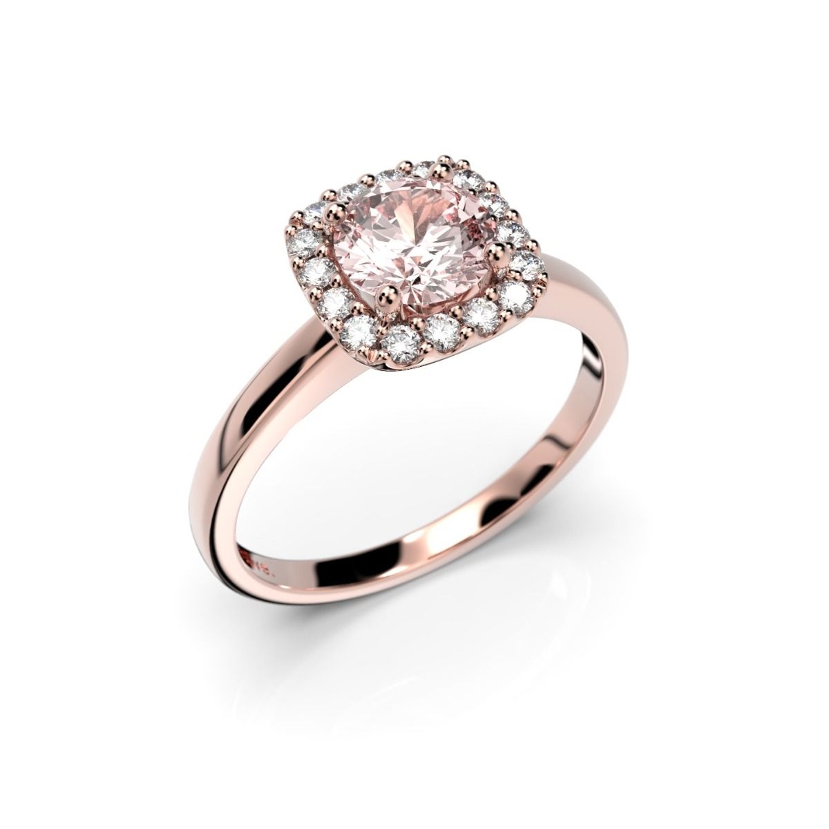 Festive Joanna Morganiitti timanttisormus, punakulta 636-086M-PK