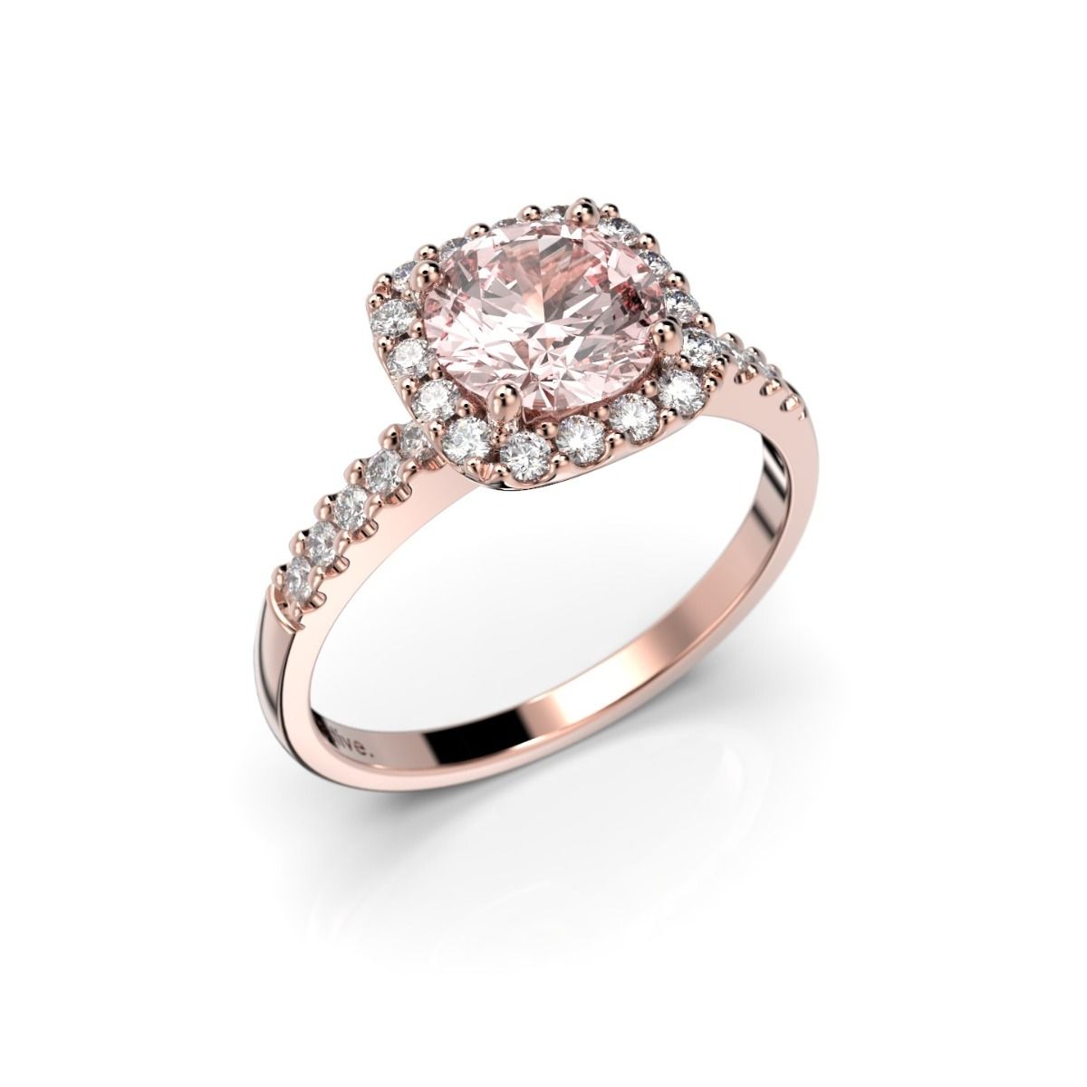 Festive Jennifer Morganiitti timanttisormus, punakulta 639-126M-PK