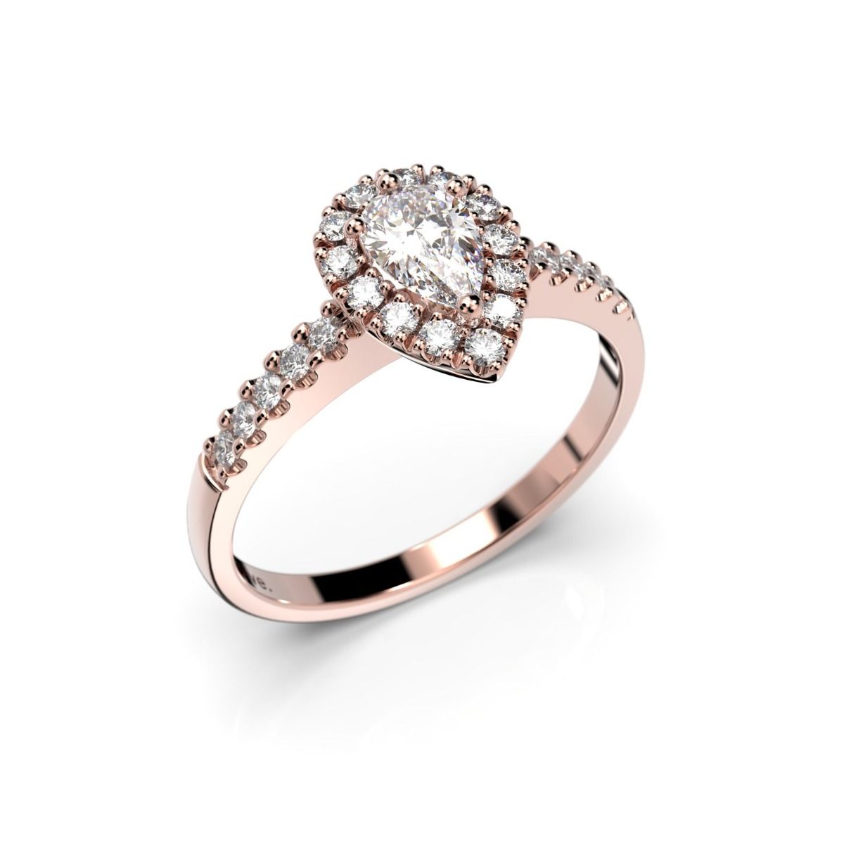 Festive Penelope timanttisormus, punakulta 641-053-PK