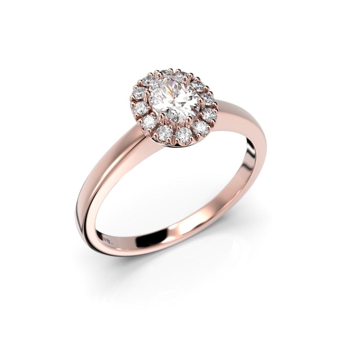 Festive Veronica timanttisormus, punakulta 642-042-PK