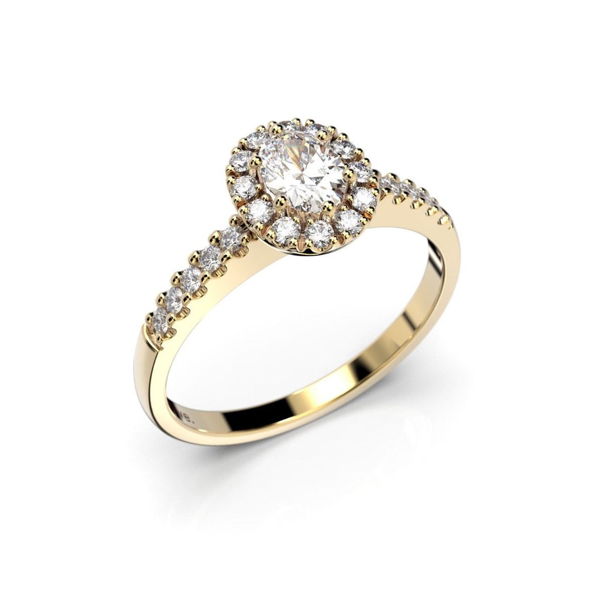 Festive Veronica timanttisormus, keltakulta 643-052-KK