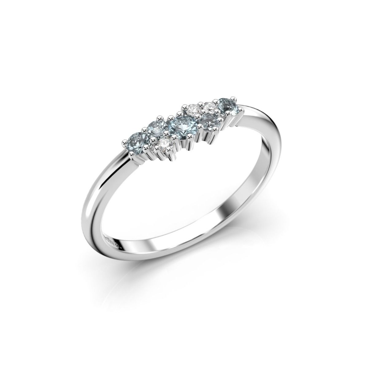 Festive Nadja Blue timanttisormus, platina 650-018B-PT