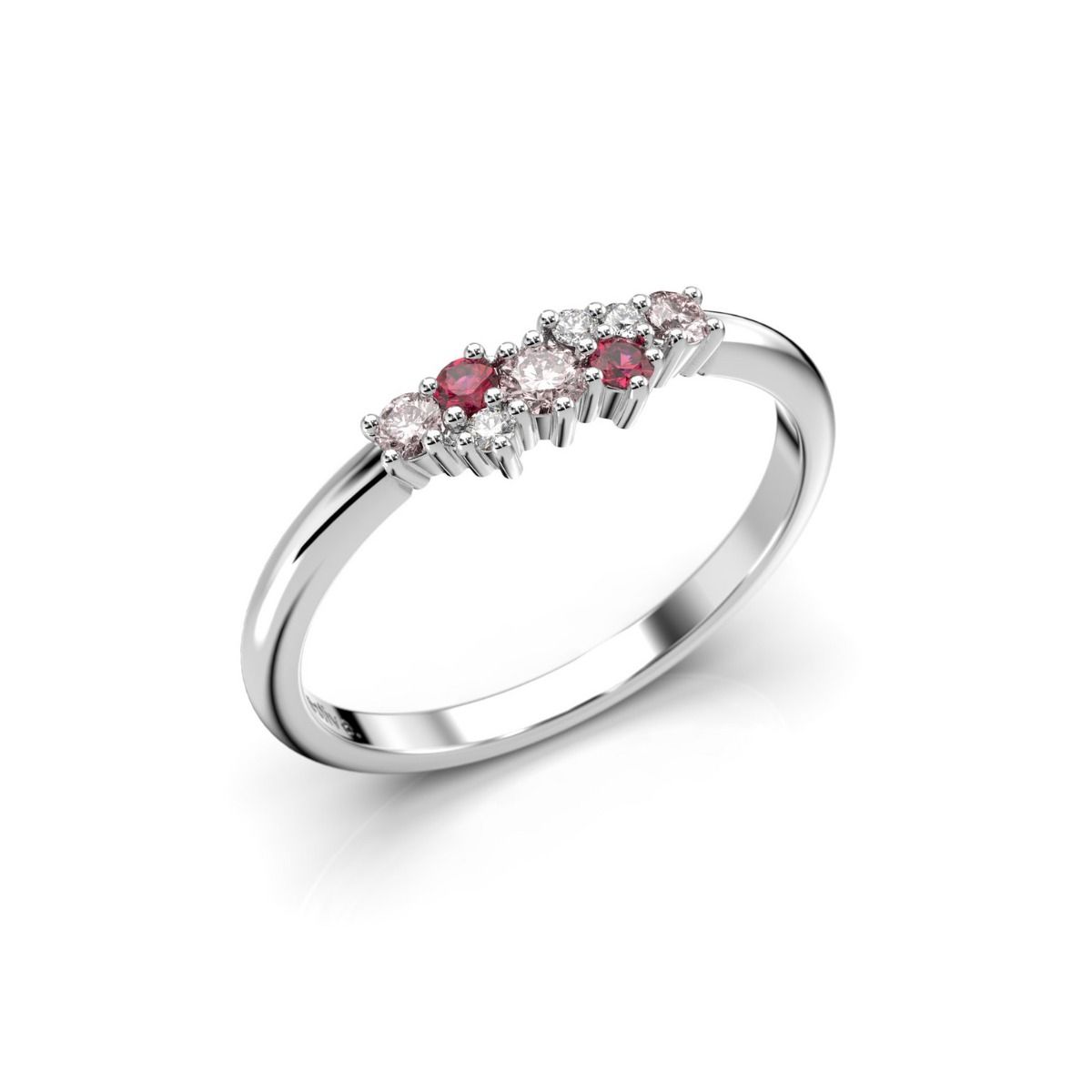 Festive Nadja Pink timanttisormus, platina 650-018P-PT