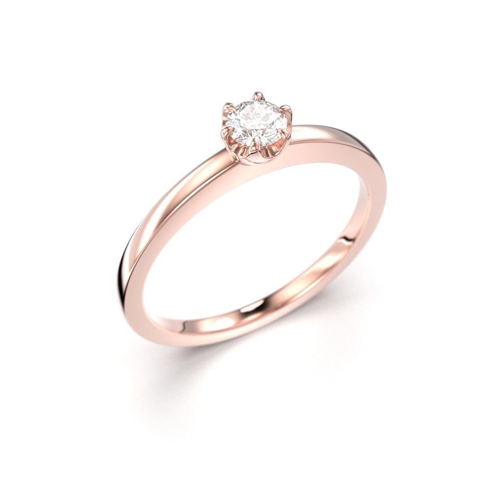 Festive Adele timanttisormus, punakulta 651-015-PK