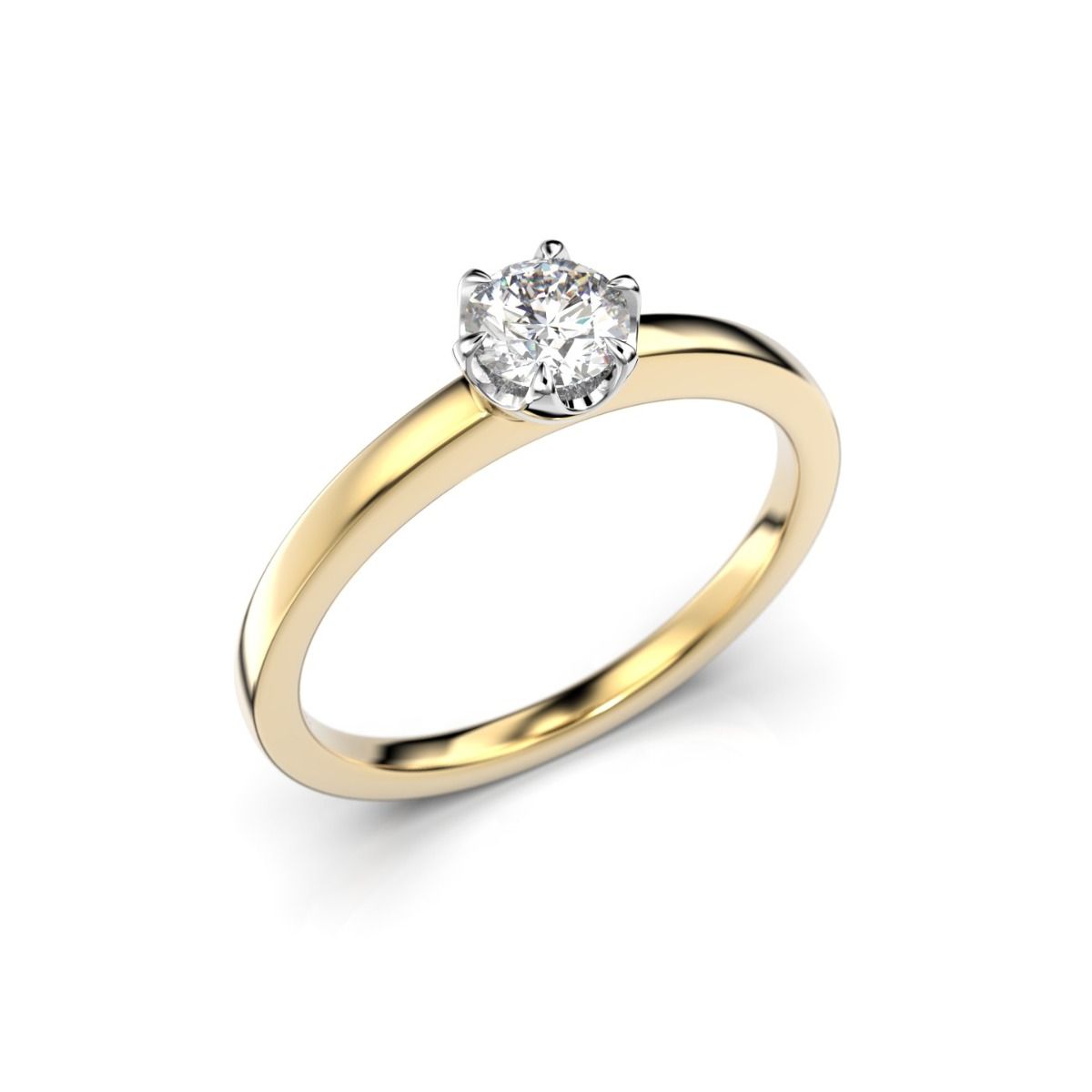 Festive Adele timanttisormus, kelta- ja valkokulta 651-030-KV