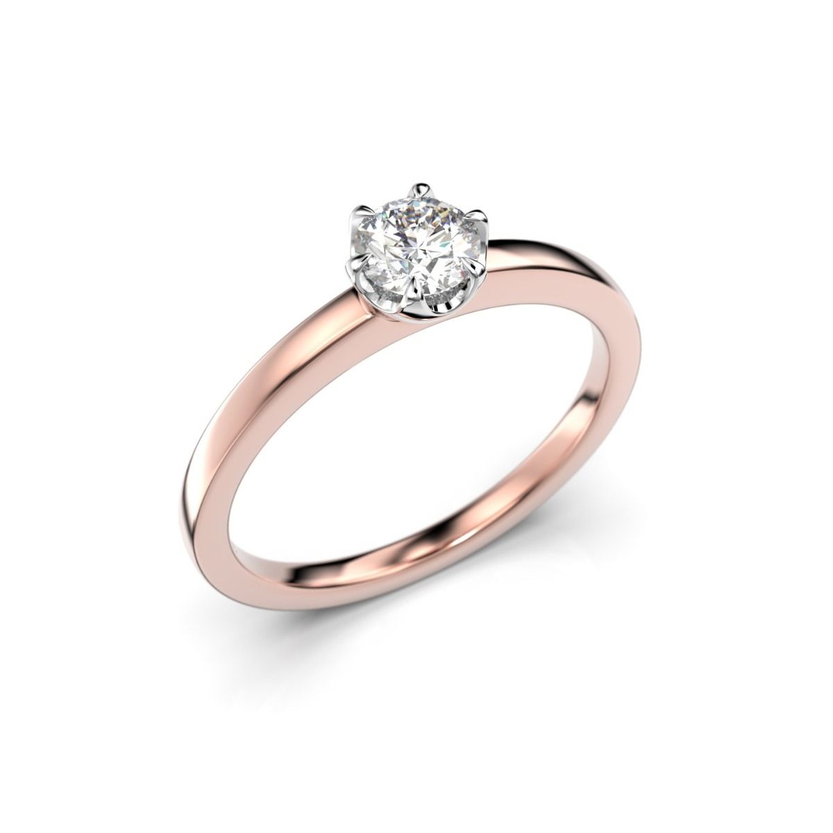 Festive Adele timanttisormus, puna- ja valkokulta 651-030-PV