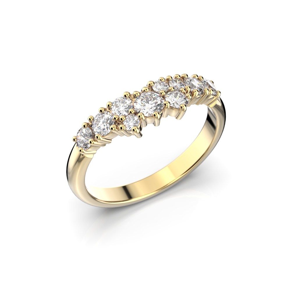 Festive Nadja Medium timanttisormus, keltakulta 668-050-KK