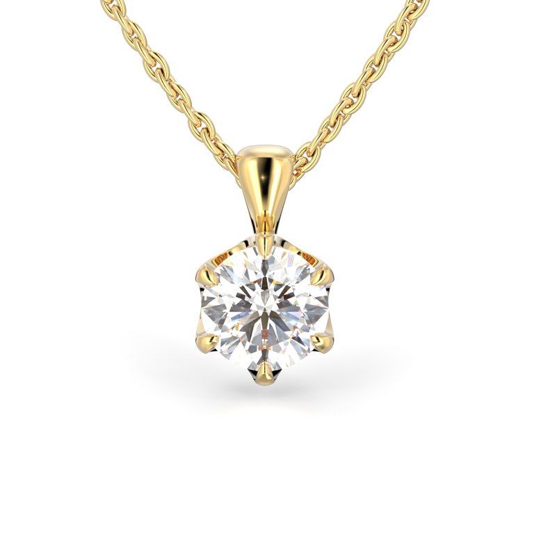 Festive Adele riipus, keltakulta 671-100-KK