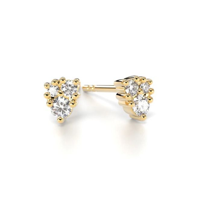 Festive Nadja timanttikorvakorut, keltakulta 672-016-KK