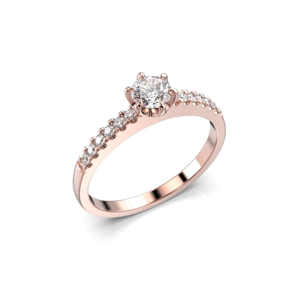 Festive Julianna timanttisormus, punakulta 682-042-PK