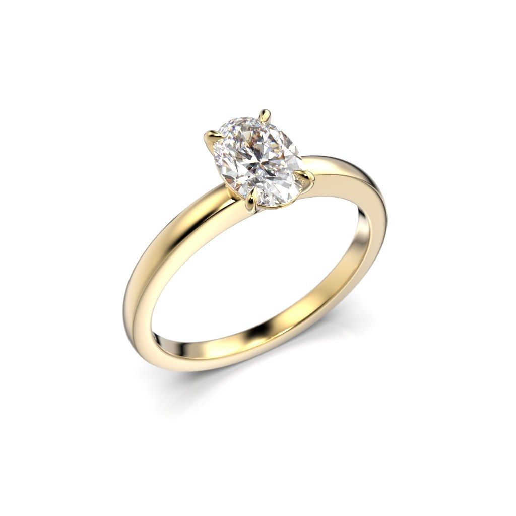 Festive Selena timanttisormus, keltakulta 683-070-KK