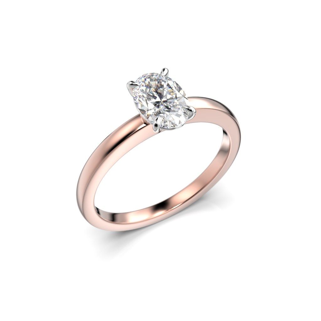 Festive Selena timanttisormus, puna- ja valkokulta 683-070-PV