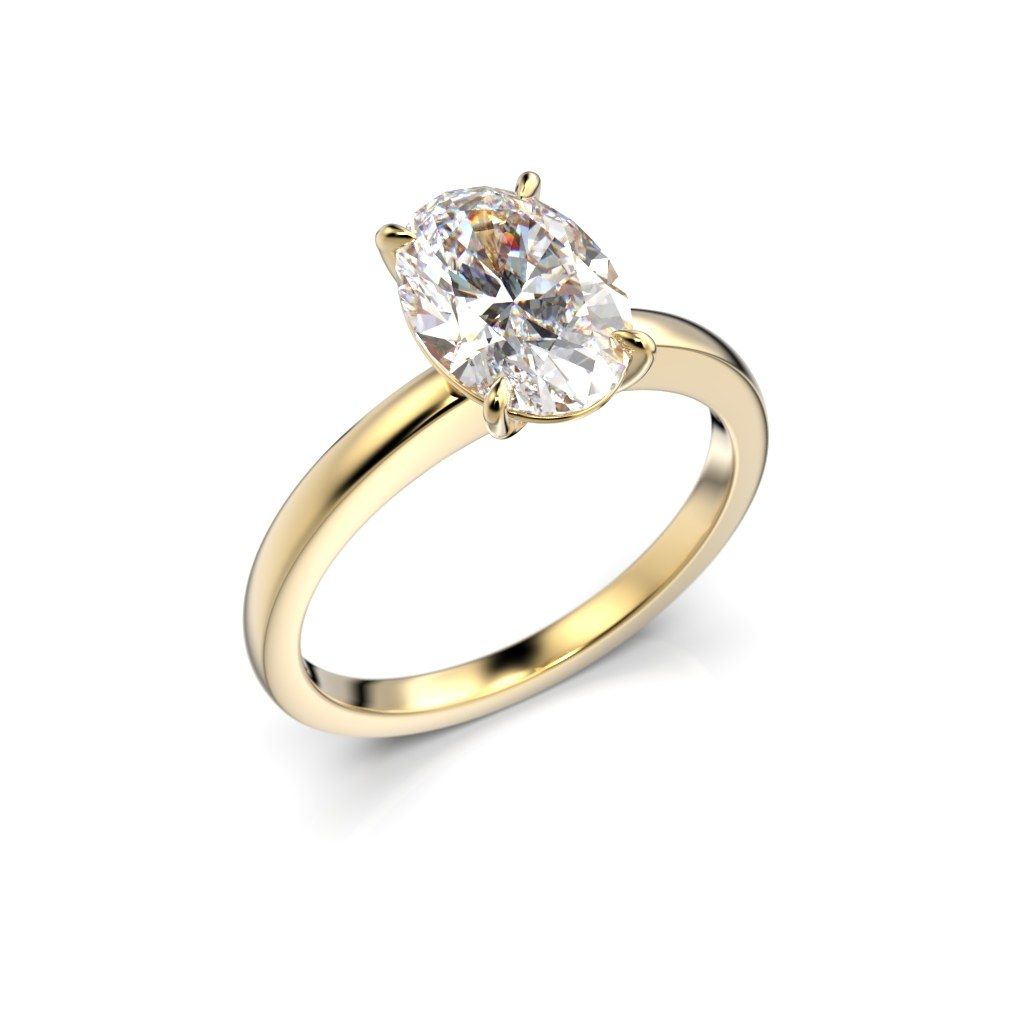 Festive Selena timanttisormus, keltakulta 683-150-KK