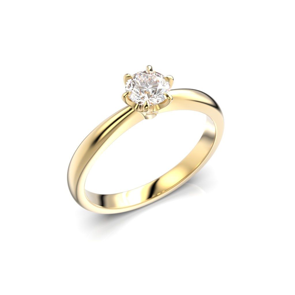 Festive Classic timanttisormus, keltakulta 686-040-KK