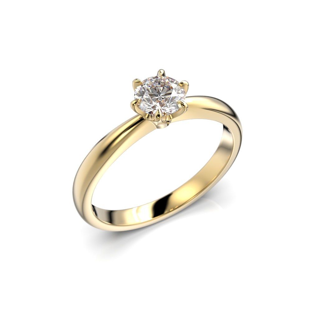 Festive Classic timanttisormus, keltakulta 686-050-KK